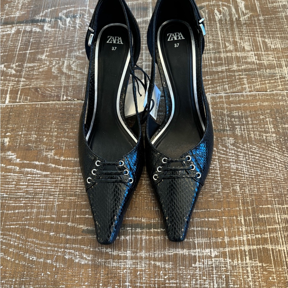 NWT Zara Black heels  Size 6.5 US